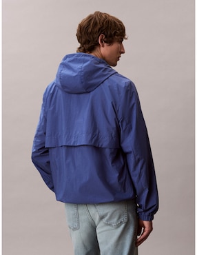 Chamarra rompevientos Calvin Klein impermeable capucha y bolsa para hombre