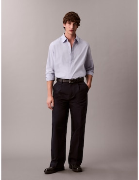 Camisa Calvin Klein de algodón manga larga para hombre
