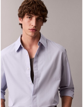 Camisa Calvin Klein de algodón manga larga para hombre