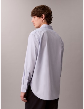 Camisa Calvin Klein de algodón manga larga para hombre