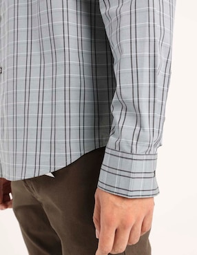 Camisa casual Calvin Klein de algodón manga larga para hombre