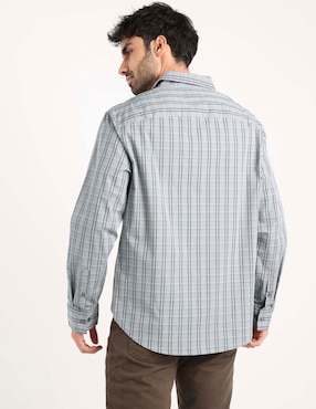 Camisa casual Calvin Klein de algodón manga larga para hombre