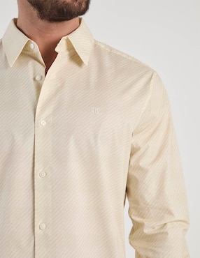 Camisa casual Calvin Klein de algodón manga larga para hombre