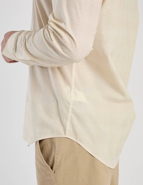 Camisa casual Calvin Klein de algodón manga larga para hombre