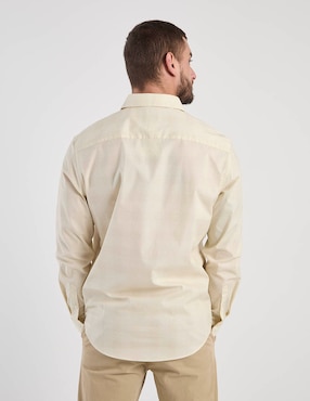 Camisa casual Calvin Klein de algodón manga larga para hombre