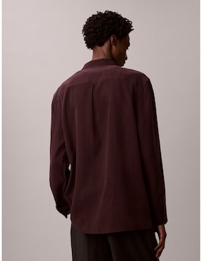 Sobrecamisa casual Calvin Klein de algodón manga larga para hombre