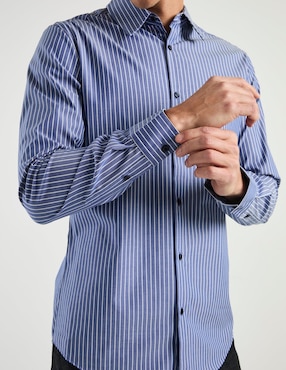 Camisa casual Calvin Klein de algodón manga larga para hombre