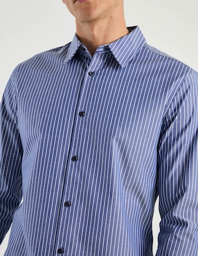 Camisa casual Calvin Klein de algodón manga larga para hombre