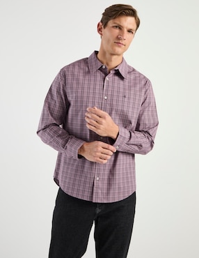 Camisa casual Calvin Klein de algodón manga larga para hombre