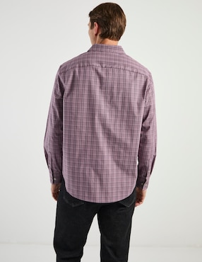 Camisa casual Calvin Klein de algodón manga larga para hombre
