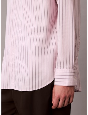 Camisa casual Calvin Klein de algodón manga larga para hombre
