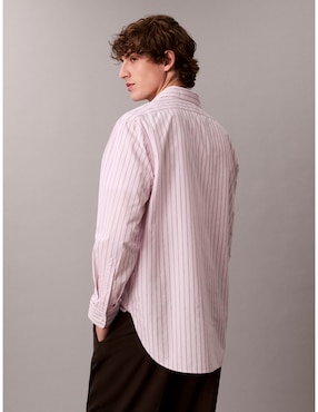 Camisa casual Calvin Klein de algodón manga larga para hombre