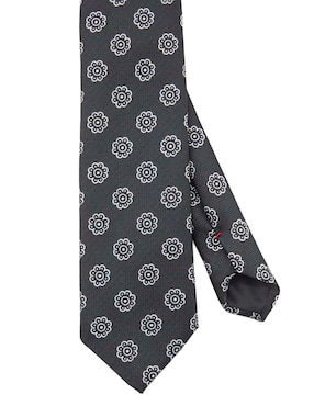 Corbata Hugo regular de seda estampado floral para hombre