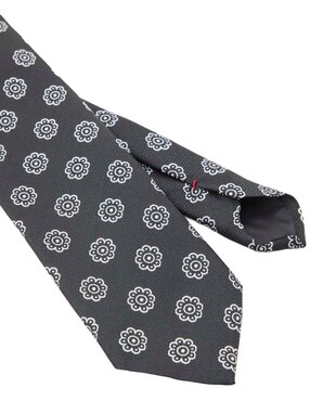 Corbata Hugo regular de seda estampado floral para hombre