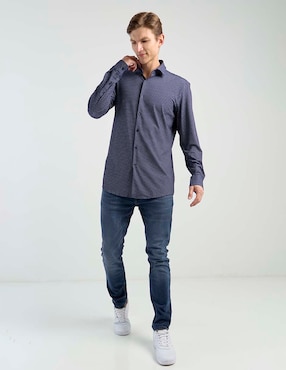 Camisa casual Hugo manga larga para hombre