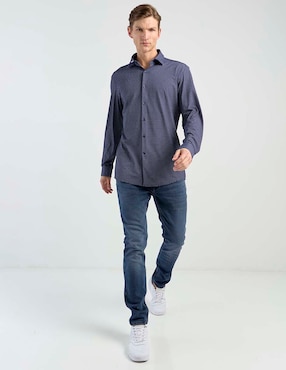 Camisa casual Hugo manga larga para hombre
