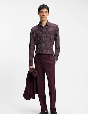 Camisa casual Hugo manga larga para hombre