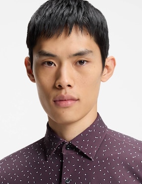 Camisa casual Hugo manga larga para hombre