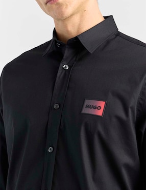 Camisa casual Hugo de algodón manga larga para hombre