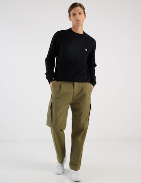 Pantalón cargo recto Hugo de algodón para hombre