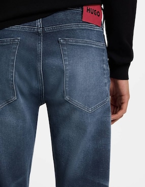 Jeans slim Hugo lavado whisker para hombre