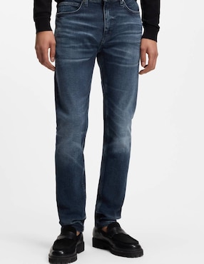 Jeans slim Hugo lavado whisker para hombre