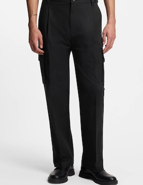 Pantalón business casual cargo recto Hugo de algodón para hombre