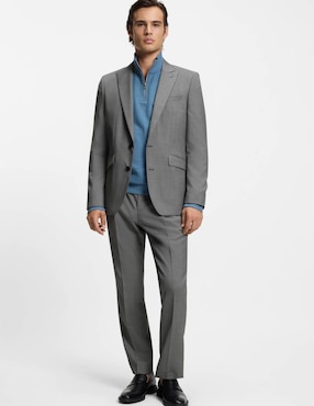 Pantalón bussines casual de vestir slim Hugo de lana para hombre