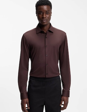 Camisa casual Hugo manga larga para hombre