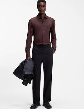 Camisa casual Hugo manga larga para hombre