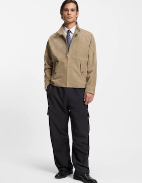 Chamarra casual Hugo de piel para hombre