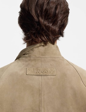 Chamarra casual Hugo de piel para hombre