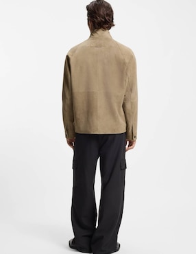 Chamarra casual Hugo de piel para hombre