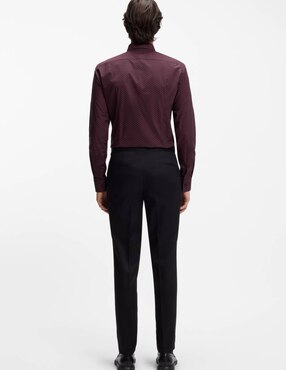 Camisa business casual Hugo de algodón manga larga para hombre