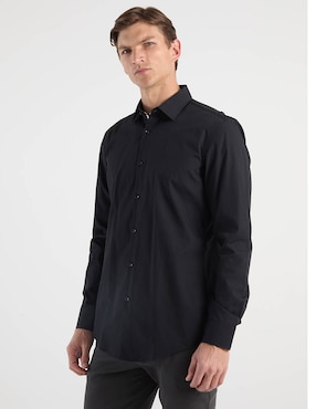 Camisa business casual Hugo de algodón manga larga para hombre