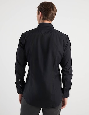 Camisa business casual Hugo de algodón manga larga para hombre
