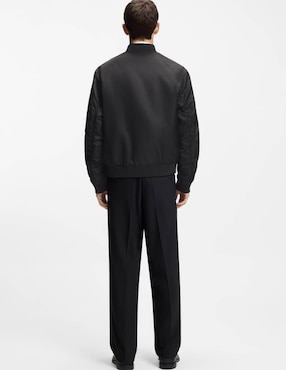 Chamarra bomber Hugo impermeable de piel para hombre