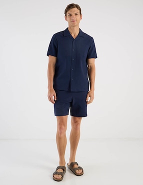 Camisa casual Scappino manga corta para hombre