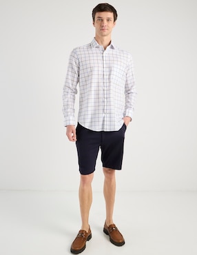 Camisa casual Scappino de algodón manga larga para hombre