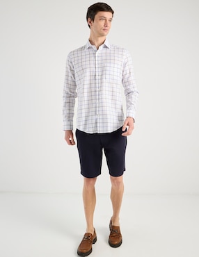 Camisa casual Scappino de algodón manga larga para hombre