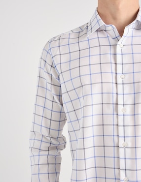 Camisa casual Scappino de algodón manga larga para hombre