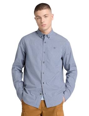 Camisa casual Timberland de algodón manga larga para hombre