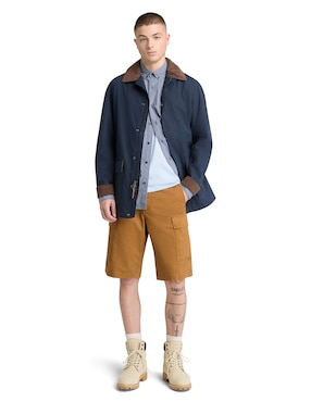 Camisa casual Timberland de algodón manga larga para hombre