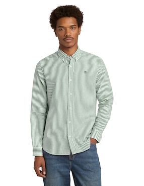 Camisa casual Timberland de algodón manga larga para hombre