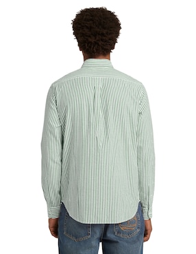 Camisa casual Timberland de algodón manga larga para hombre