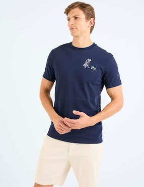 Playera Lacoste cuello redondo para hombre
