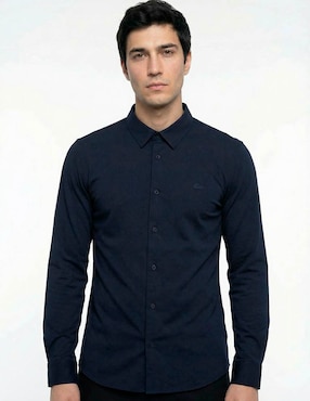 Camisa casual Lacoste de algodón manga larga para hombre