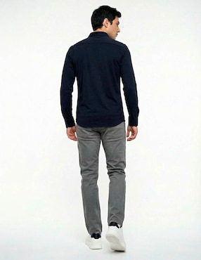 Camisa casual Lacoste de algodón manga larga para hombre