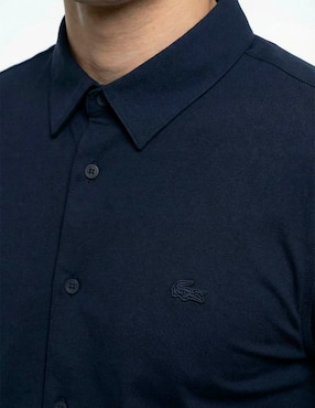 Camisa casual Lacoste de algodón manga larga para hombre