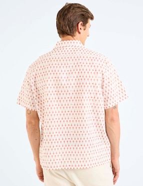 Camisa casual Lacoste de lino manga corta para hombre